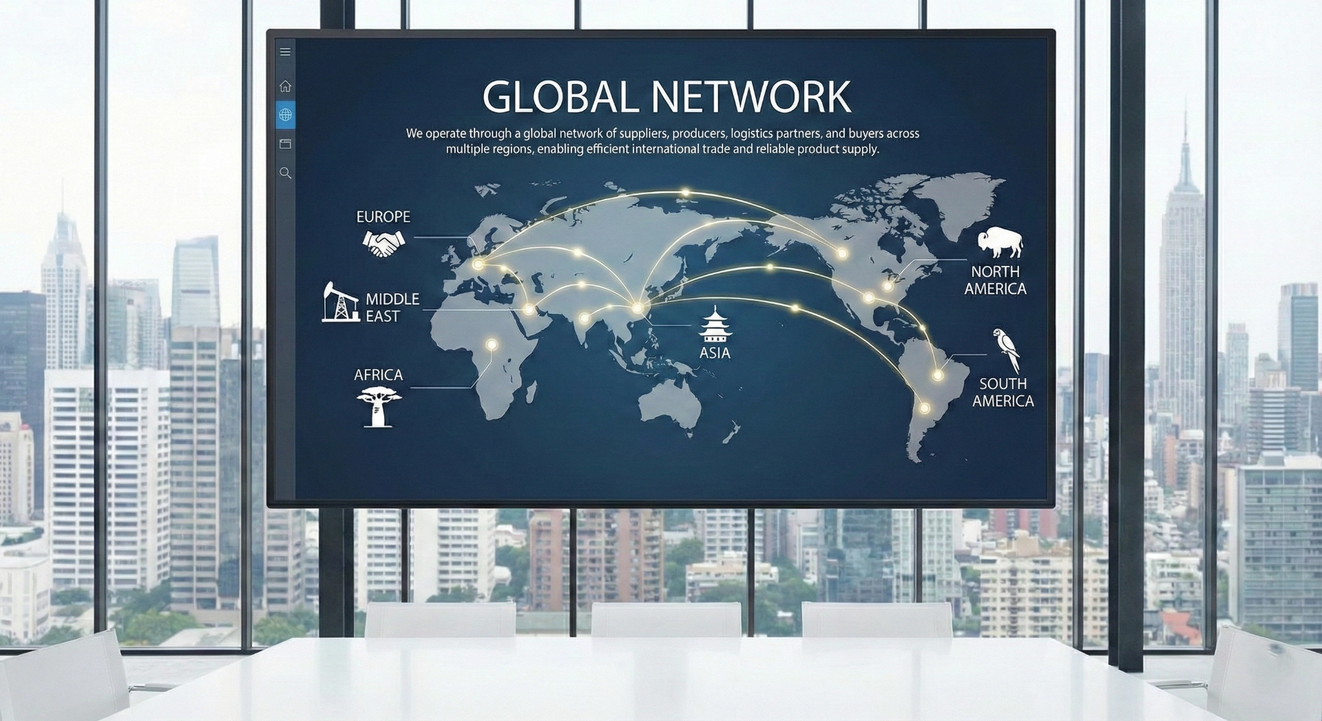Global network trade map